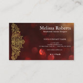 Chic Modern Rustic Zuhause Interior Design Decorat Visitenkarte (Rückseite)