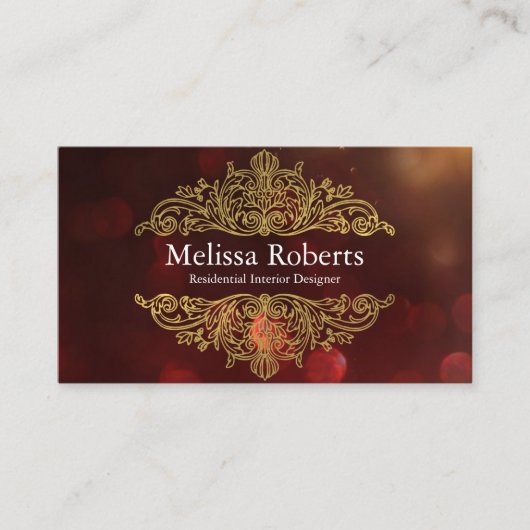 Chic Modern Rustic Zuhause Interior Design Decorat Visitenkarte (Vorderseite)