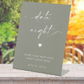 Chic Modern Sage Green Date Jar Ideen Hochzeitszei Sockelschild