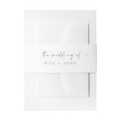 Chic Modern Sage Green Wedding Einladungsbanderole (Vorderseite Beispiel)
