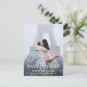 Chic & Modern Save the Date Foto Ankündigungspostkarte (Stehend Vorderseite)