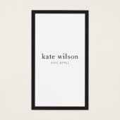 Chic Modern Schwarz-weiß Beruflich (Vorderseite)