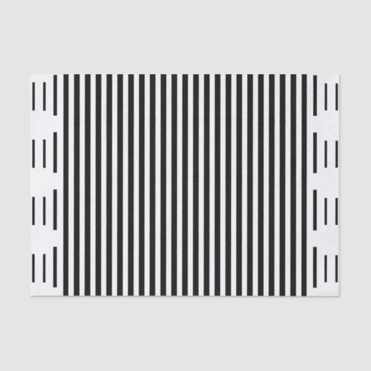 Chic Modern Schwarz-weiß Stripes Muster Geschenkar Seidenpapier (Vorderseite)