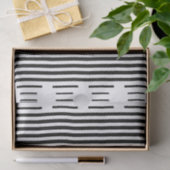 Chic Modern Schwarz-weiß Stripes Muster Geschenkar Seidenpapier (Geschenk)