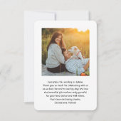 Chic Modern Script 2 Foto Brautparty Vielen Dank Dankeskarte (Rückseite)