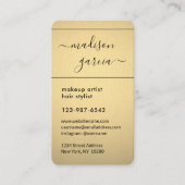 Chic Modern Script Black & Gold Imitats Foil Verti Terminkarte (Vorderseite)