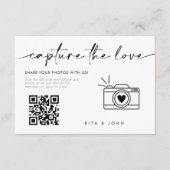 Chic Modern Script Capture Die Liebe QR-Code Begleitkarte (Vorderseite)