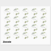 Chic Modern Script Eucalyptus Wedding Sticker (Blatt)