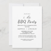 Chic Modern Script "I Do GRILLEN" Engagement Party Einladung (Vorderseite)