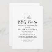 Chic Modern Script "I Do GRILLEN" Engagement Party Einladung (Vorne/Hinten)