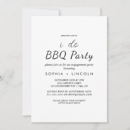 Chic Modern Script "I Do GRILLEN" Engagement Party Einladung