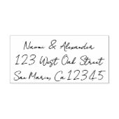 Chic Modern Script Minimalistische Rücksendeadress Permastempel (Design)