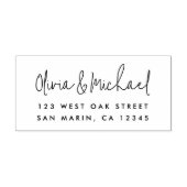 Chic Modern Script Name Return Address  Permastempel (Design)