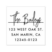 Chic Modern Script Name Rücksendeadresse Permastempel (Design)