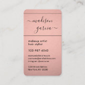 Chic Modern Script Rose Gold Imitate zeichnen Vert Terminkarte (Vorderseite)
