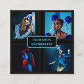Chic Modern Script Typografy Simple Fotograf Quadratische Visitenkarte (Vorderseite)