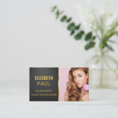 Chic Modern Script Typografy Simple Fotograf Visitenkarte (Stehend Vorderseite)