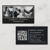 Chic Modern Script Typography Simple Photographer Visitenkarte (Vorne/Hinten)