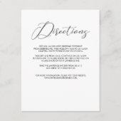 Chic Modern Script Wedding Directors Enclosure Begleitkarte (Vorderseite)