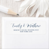 Chic Modern Script Wedding Rücksendeadressen-Aufkl (Insitu)