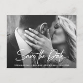 Chic Modern Script Wedding Save the Date Foto Postkarte (Vorderseite)