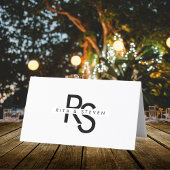 Chic Modern Script Wedding Tischnummer Platzkarte