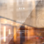 Chic Modern Selfie Mirror Willkommen Wedding Decal Fensteraufkleber (Blatt 2)