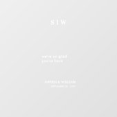 Chic Modern Selfie Mirror Willkommen Wedding Decal Fensteraufkleber (Blatt)