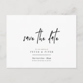 Chic+Modern Signature Script, Save the Date Postkarte (Vorderseite)