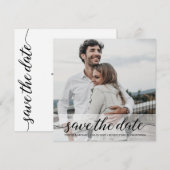 Chic Modern Simple Foto Save the Date Hochzeit (Vorne/Hinten)