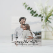 Chic Modern Simple Foto Save the Date Hochzeit (Stehend Vorderseite)