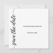 Chic Modern Simple Foto Save the Date Hochzeit (Rückseite)