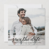 Chic Modern Simple Foto Save the Date Hochzeit (Vorderseite)