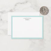 Chic Modern Small "A Quick Note from" Card Mitteilungskarte (Vorderseite/Rückseite Beispiel)