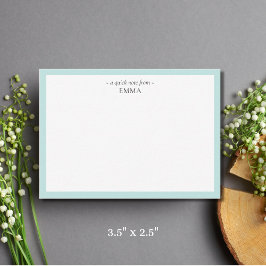 Chic Modern Small "A Quick Note from" Card Mitteilungskarte