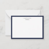 Chic Modern Small Denim Blue Correspondence Mitteilungskarte (Vorderseite)