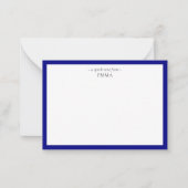 Chic Modern Small Navy Blue Correspondence Mitteilungskarte (Vorderseite)