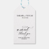 Chic Modern stilvoll Elegant Hochzeit ThankSie Geschenkanhänger (Vorderseite)