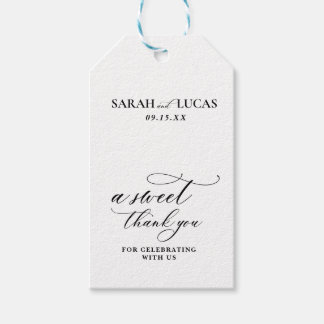 Chic Modern stilvoll Elegant Hochzeit ThankSie Geschenkanhänger