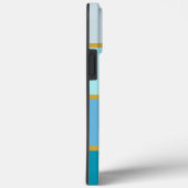 Chic Modern Stripes Gold Name Case-Mate iPhone Hülle (Rückseite / Rechts)