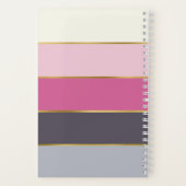 Chic Modern Stripes Personalisiert Notizblock (Rückseite)