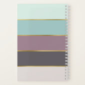 Chic Modern Stripes Personalisiert Notizblock (Rückseite)