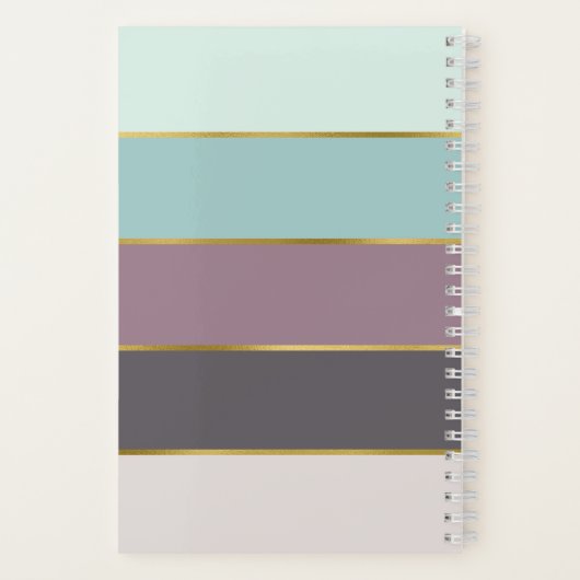 Chic Modern Stripes Personalisiert Notizblock (Rückseite)