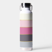 Chic Modern Stripes Personalisiert Trinkflasche (Vorne)
