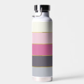Chic Modern Stripes Personalisiert Trinkflasche (Rechts)
