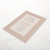 Chic Modern Striping Rahmen Wedding REAL Folieneinladung (Gedreht)