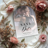 Chic Modern Transparency Wedding Photo Script Acryleinladungen