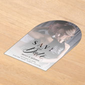 Chic Modern Transparency Wedding Photo Script Acryleinladungen (Ablage )