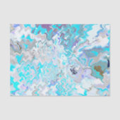 Chic Modern Turquoise & Blue Abstract Design Seidenpapier (Vorderseite)