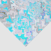 Chic Modern Turquoise & Blue Abstract Design Seidenpapier (Ausschnitt)